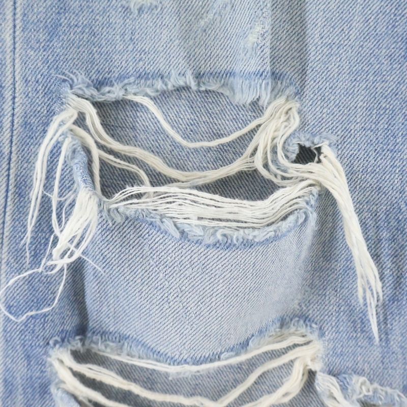 Celine Wesley Jeans West Side Wash Destroy Denim Pants Indigo