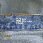 Celine Wesley Jeans West Side Wash Destroy Denim Pants Indigo