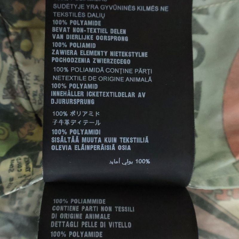 Prada Comic Nylon Jacket All Over Pattern Zip Up Hoodie Multi