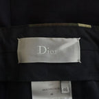 Dior Wool Pants Camouflage Contrast Trousers Black