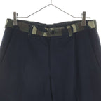 Dior Wool Pants Camouflage Contrast Trousers Black