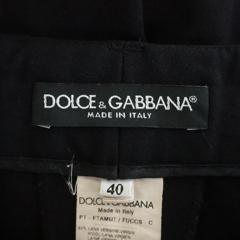 Dolce & Gabbana Wool Pants Trousers Black Ftamut Fuccs