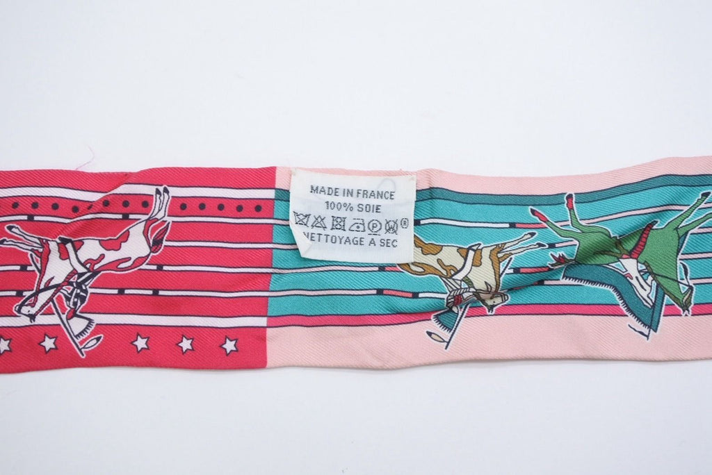 Hermes Twilly Horseback Equipment Multicolor Scarf — view 8