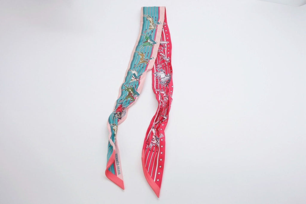 Hermes Twilly Horseback Equipment Multicolor Scarf — view 2