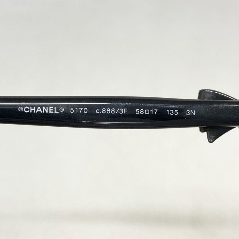 Chanel Sunglasses Plastic Black Gold