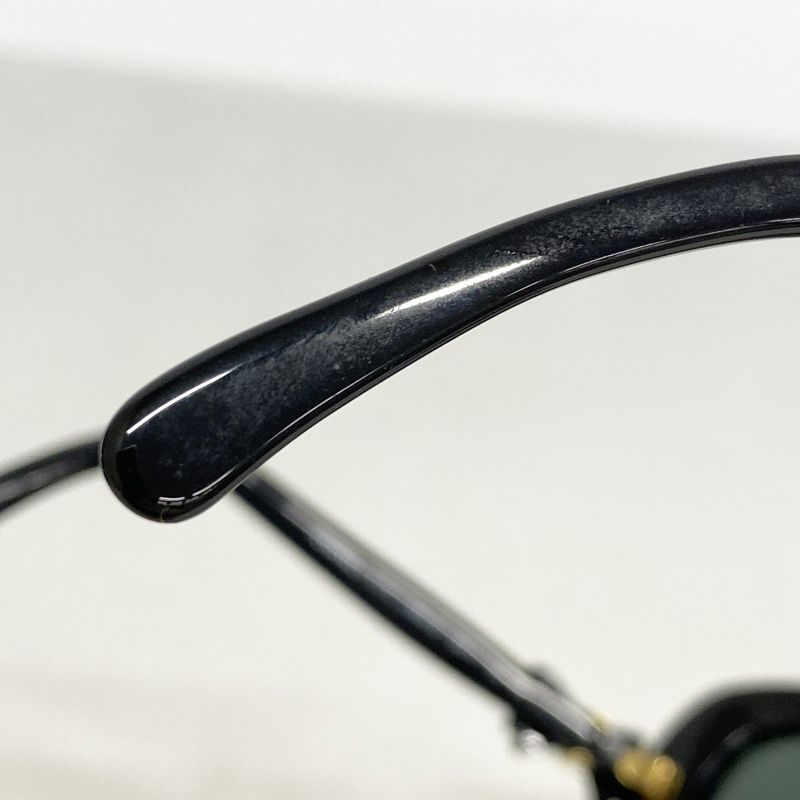 Chanel Sunglasses Plastic Black Gold