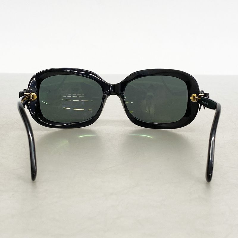 Chanel Sunglasses Plastic Black Gold