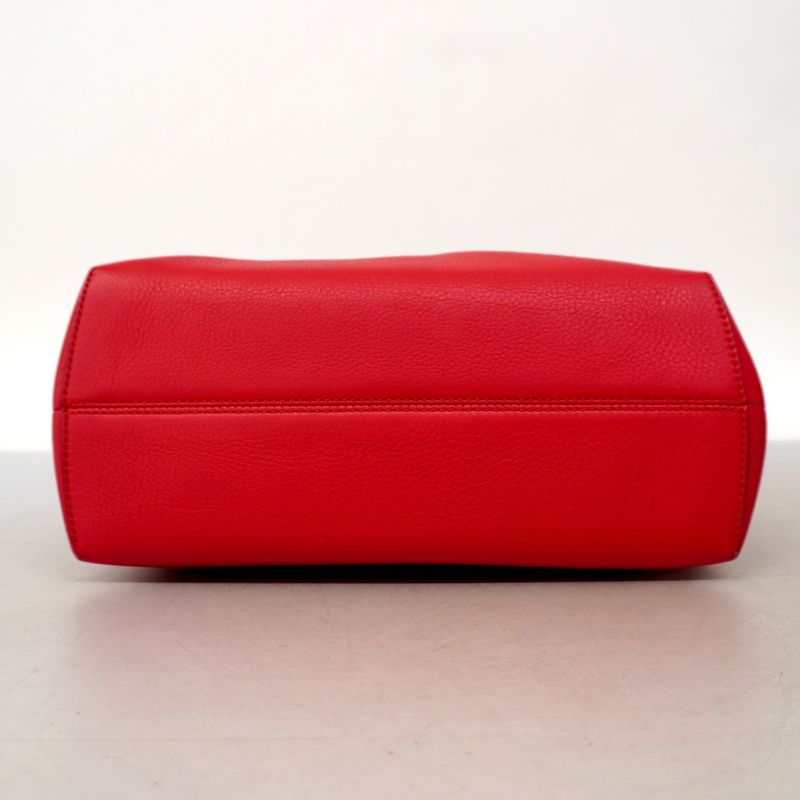 Fendi Handbag by the Way Leather Red Silver 2-Way Bag