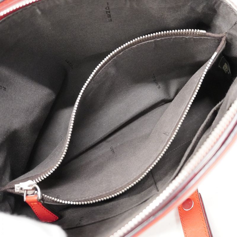 Fendi Handbag by the Way Leather Red Silver 2-Way Bag