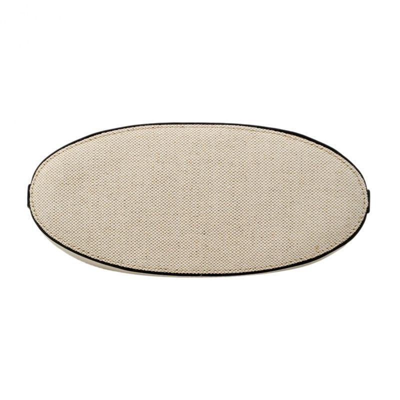 Prada Handbag Canvas Beige White Gold 2-Way Bag