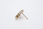 Chanel CC Logo Gold Glitter Earrings Metal — view 3