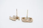 Chanel CC Logo Gold Glitter Earrings Metal — view 5
