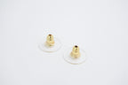 Chanel CC Logo Gold Glitter Earrings Metal — view 8