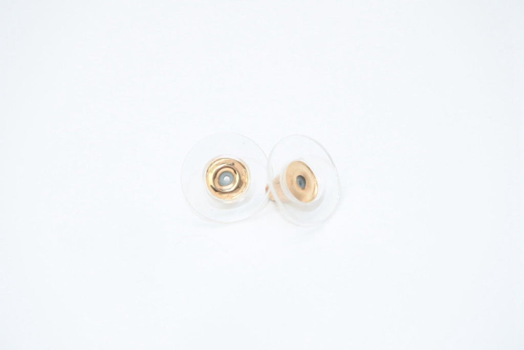 Chanel CC Logo Earrings 01 Rhinestone Metal Gold Clear — view 6