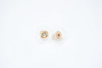 Chanel CC Logo Earrings 01 Rhinestone Metal Gold Clear — view 6