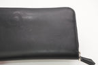 Fendi FF Logo Round Zip Wallet Leather Black Brown Silver — view 8
