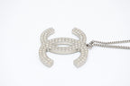 Chanel CC Logo Necklace 01 Rhinestone Metal — view 3