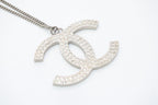 Chanel CC Logo Necklace 01 Rhinestone Metal — view 4