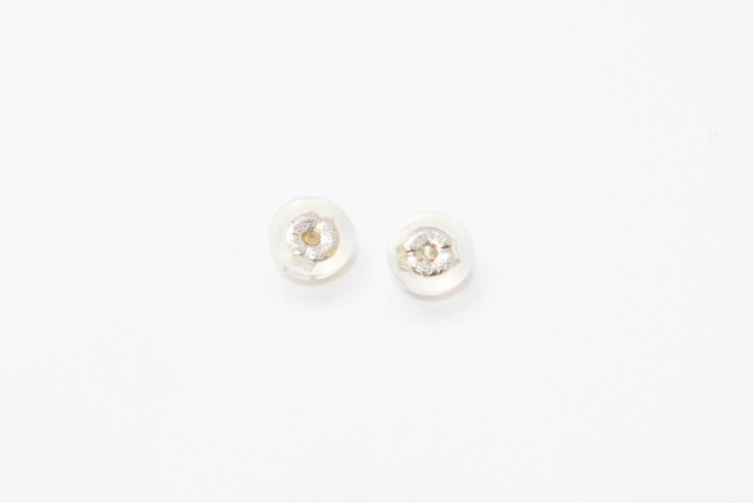 Chanel CC Logo Earrings 05 Color Stone Metal Silver — view 7
