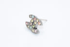Chanel CC Logo Earrings 05 Color Stone Metal Silver — view 2