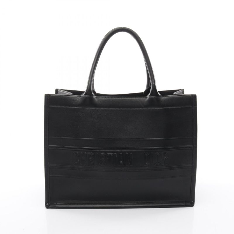 Dior Tote Book Black Leather