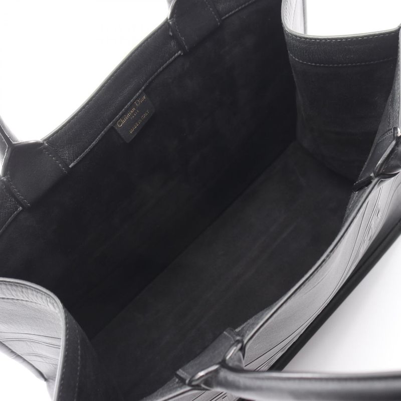 Dior Tote Book Black Leather