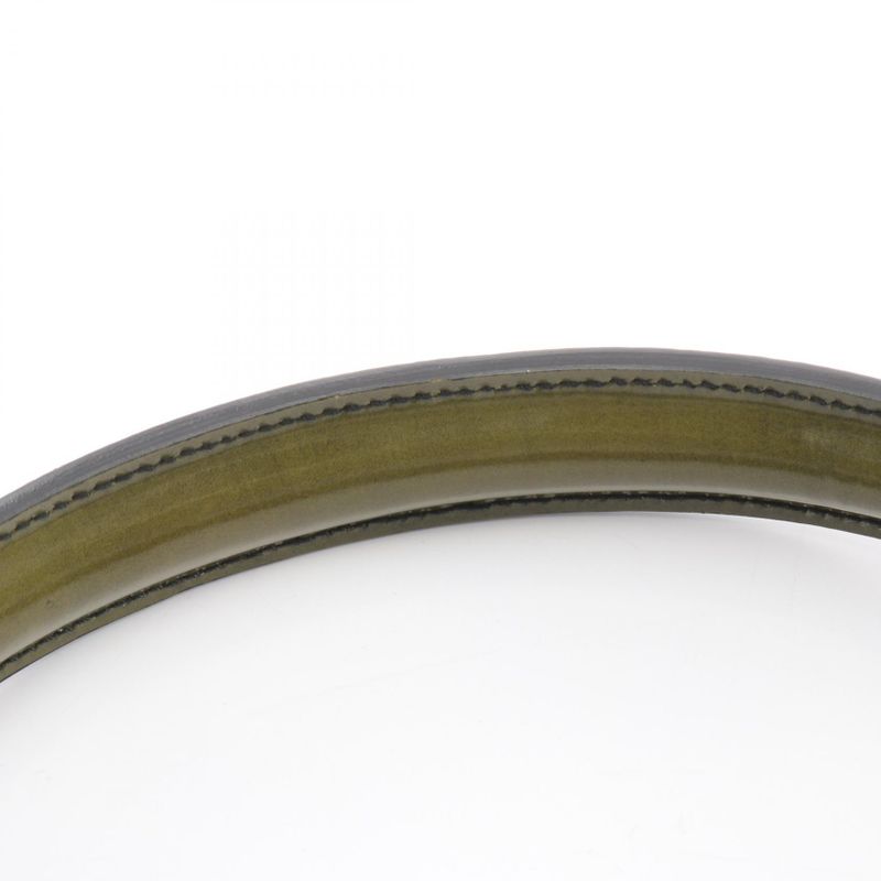 Prada Handbag Triangle Logo Green Leather Top Handle Bag