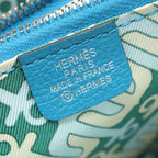 Hermes Round Wallet Azap Compact Silk in Blue Zanzibar Leather Blue-zanzibar