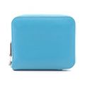 Hermes Round Wallet Azap Compact Silk in Blue Zanzibar Leather Blue-zanzibar