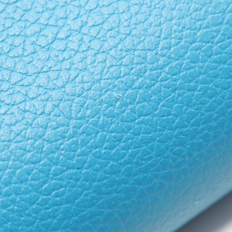 Hermes Round Wallet Azap Compact Silk in Blue Zanzibar Leather Blue-zanzibar