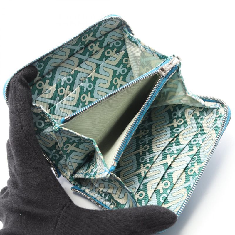 Hermes Round Wallet Azap Compact Silk in Blue Zanzibar Leather Blue-zanzibar