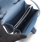 Hermes Shoulder Bag Mini Convoy le Boule de Galice Leather Blue De Galice