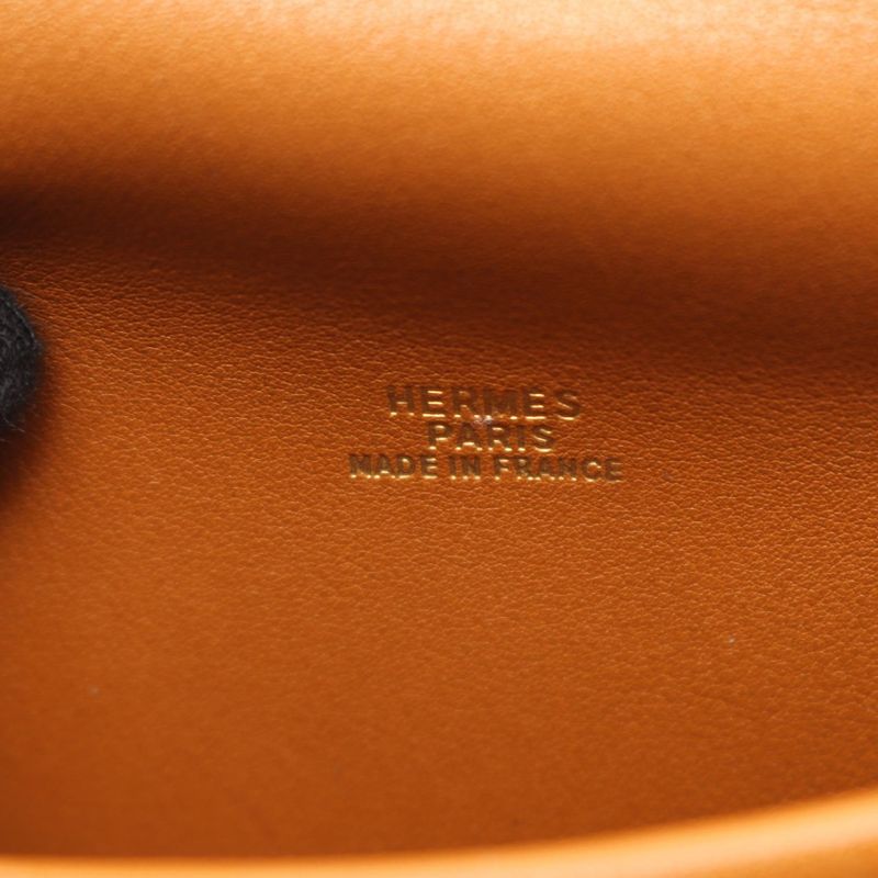 Hermes Shoulder Bag Bardo Golf Mini Gold Leather Brown