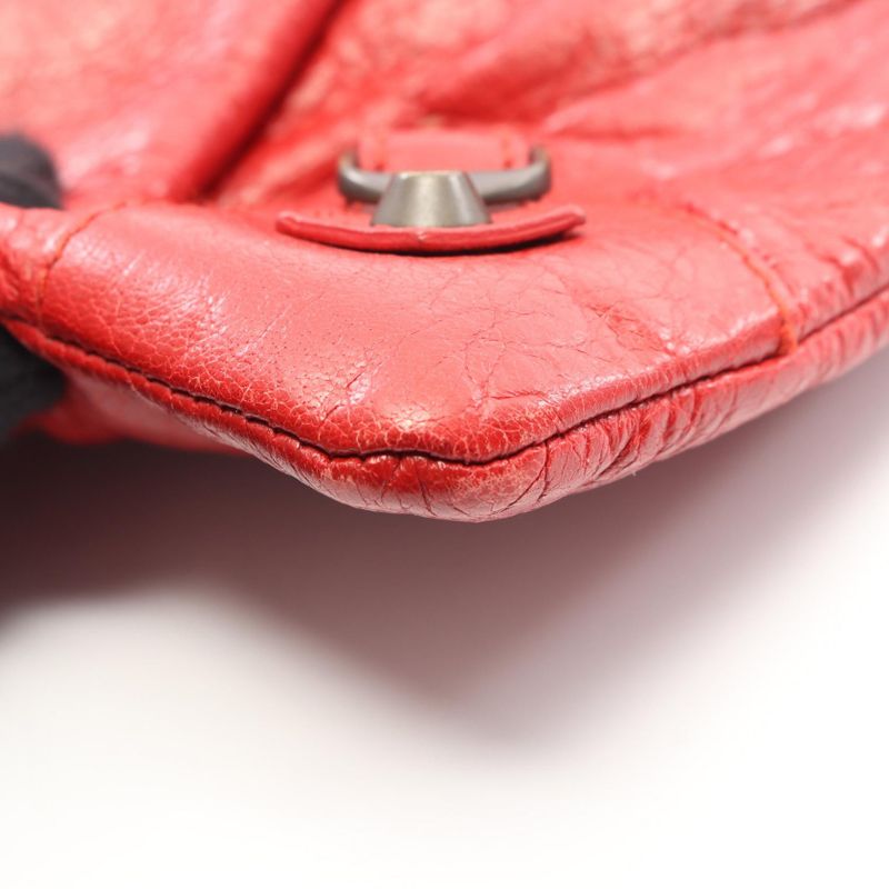 Balenciaga Shoulder Bag Classic Envelope Red Leather