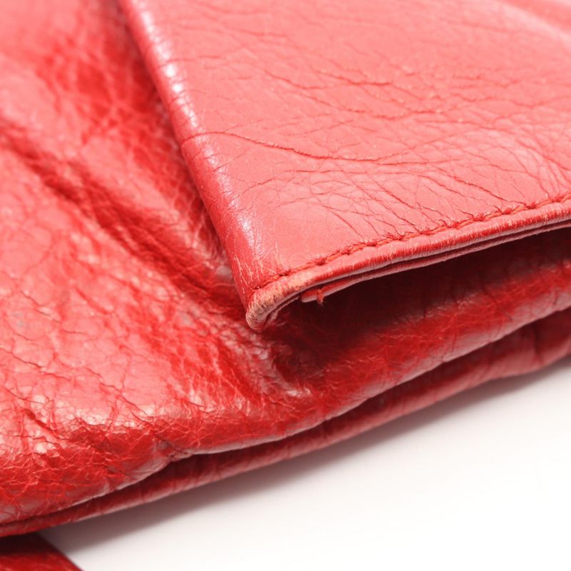 Balenciaga Shoulder Bag Classic Envelope Red Leather