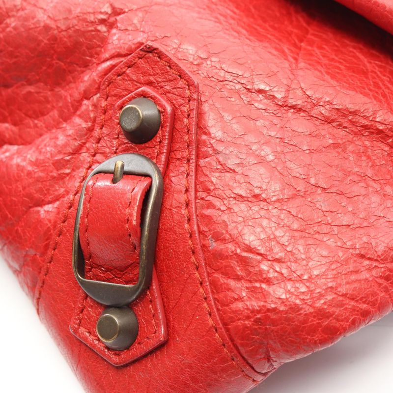 Balenciaga Shoulder Bag Classic Envelope Red Leather