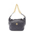 Chanel Shoulder Bag Quilted Navy Lambskin