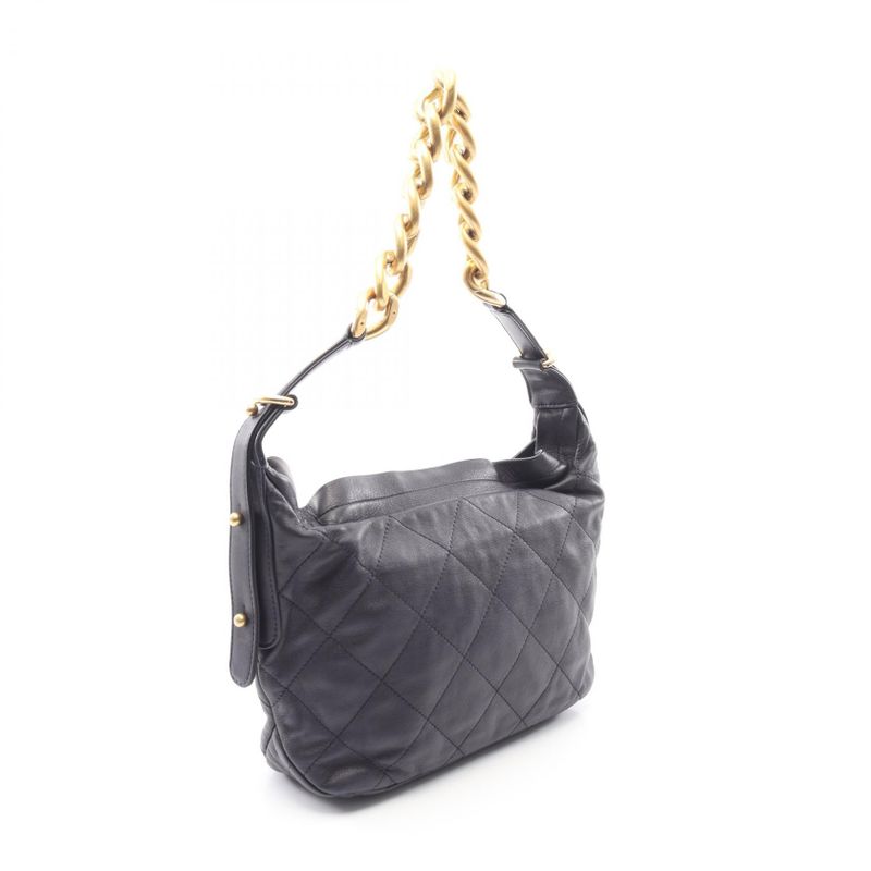 Chanel Shoulder Bag Quilted Navy Lambskin