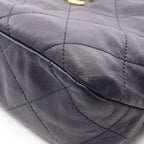 Chanel Shoulder Bag Quilted Navy Lambskin