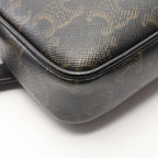 Celine Shoulder Bag Triomphe Black Canvas