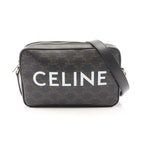 Celine Shoulder Bag Triomphe Black Canvas