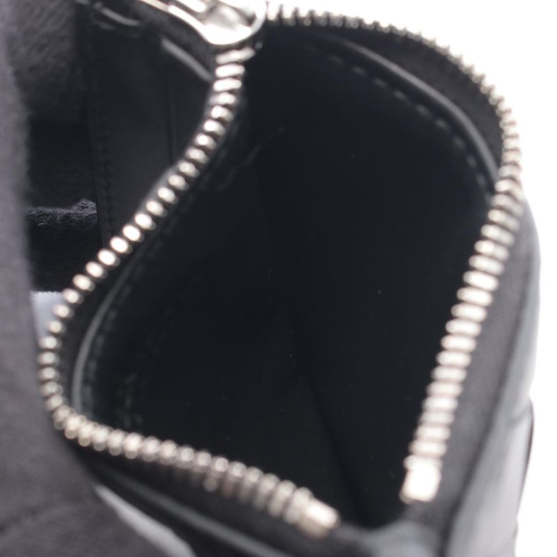 Bottega Veneta Coin Case Intrecciato Black Leather