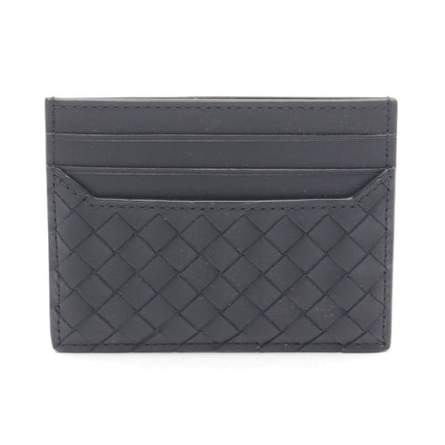 Bottega Veneta Card Case Intrecciato Black Leather