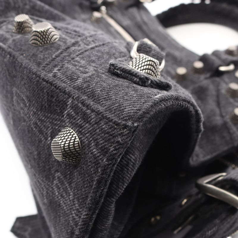 Balenciaga Handbag Neo Cagole City Black Denim