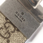Gucci Belt Double GG Supreme Beige Black Leather