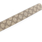 Gucci Belt Double GG Supreme Beige Black Leather
