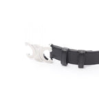 Celine Belt Triomphe Large Black Leather