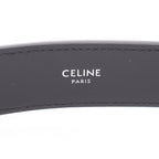 Celine Belt Triomphe Large Black Leather