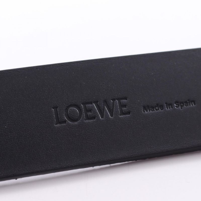 Loewe Belt Chunky Anagram Dark Navy Leather