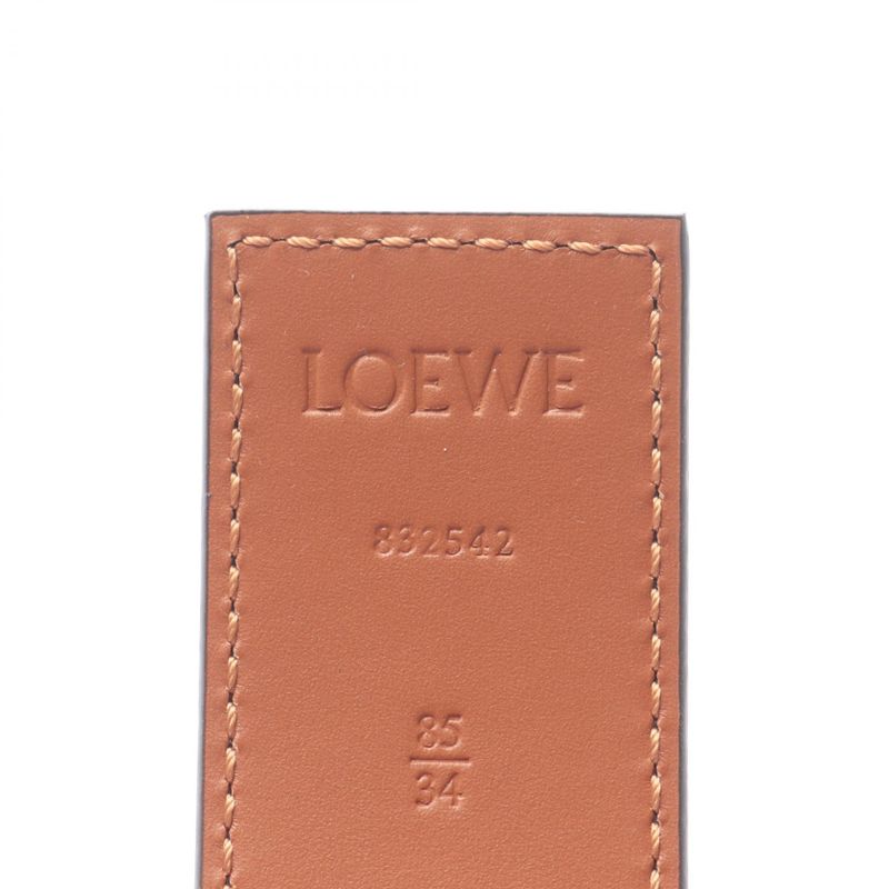 Loewe Belt Anagram Reversible Black Tan Leather